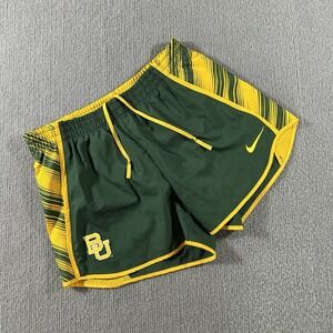 Baylor Bears Running Dri Fit Shorts Small Green Lined NCAA BU Nike Waco‎